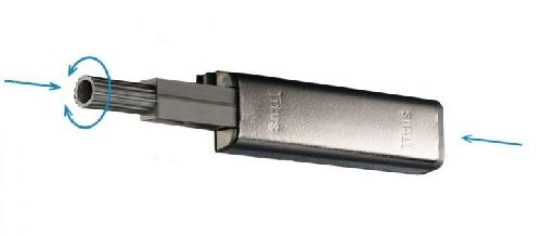 Штовхач Push-Latch TITUS 43мм гум.демпф накладний тримач F3M