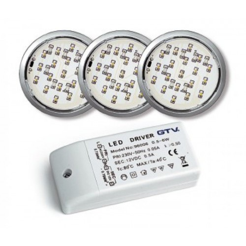 К-кт Led Lugo-319, алюміній. теплий.білий