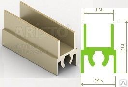 Лайт Рамка верх мат.золото ARISTO 5,4м