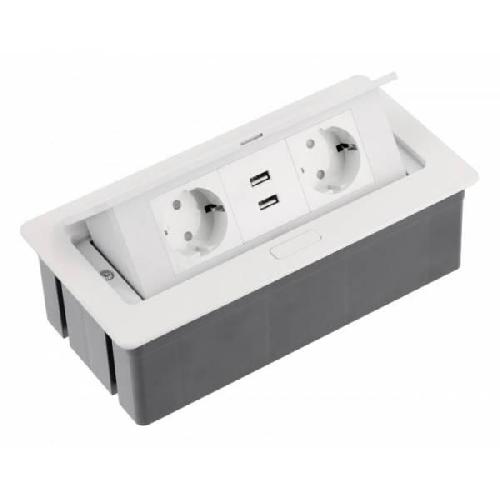 Подовжувач GTV 2 розетки Soft 2xUSB, з проводом 1,5м (AE-PBSUC2GS-10) білий